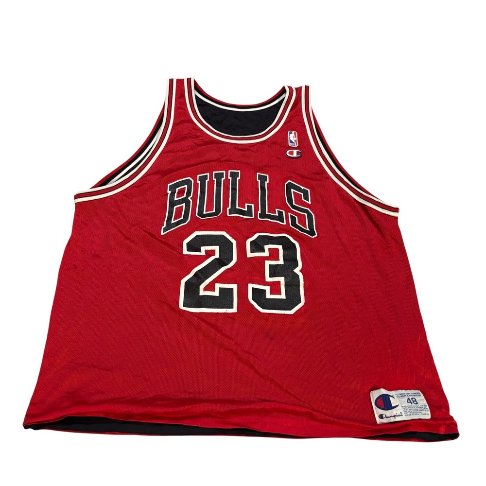 Vintage Champion Michael Jordan Chicago‎ Bulls Reversible Basketball Jersey 48